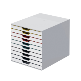 Durable VARICOLOR Desktop Organiser 10 Drawer Colour Coded Modular Storage A4 543869 F