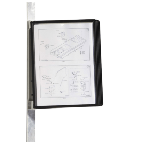 Durable VARIO Magnet Wall Display 5 A4 Panels Black 591401 596449 F