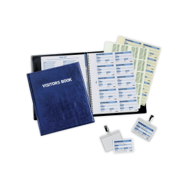 Durable Visitors Book with 100 Badge Inserts 129366 F