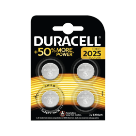 Duracell 2025 Lithium Coin Battery 4 Pack ECR2025