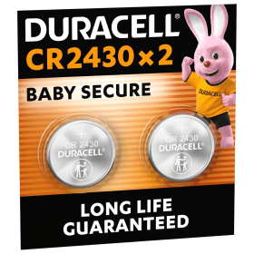 Duracell DL2430 3V Lithium Coin Cell Battery 2 Pack