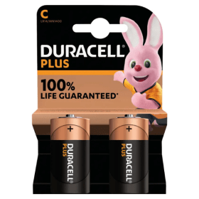 Duracell Plus 5009810 C Alkaline Batteries 2 Pack