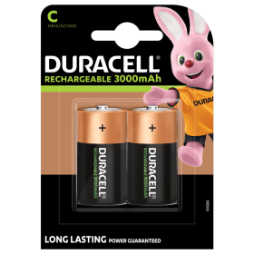 Duracell Rechargeable Ultra C Battery 3000mah 2 Pack