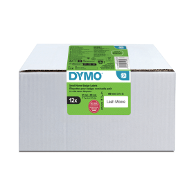 Dymo 2234183 White Name Badge Label Roll 89mm x 41mm 12 x 300 Labels Original
