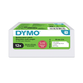 Dymo 2234186 White Multipurpose Label Roll 51mm x 19mm 12 x 500 Labels Original