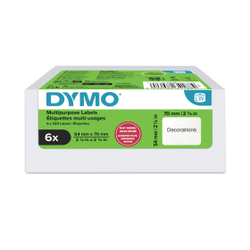 Dymo 2234188 White Multipurpose Label Roll 70mm x 54mm 6 x 320 Labels Original