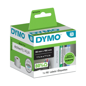 Dymo 99018 S0722470 White Binder Label Roll 190mm x 38mm Original