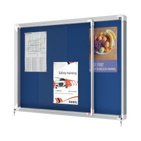 Earth Enclore Enclosed Magnetic Noticeboard Aluminium Frame 6 x A4 534131 F