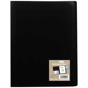 Eco Eco 100 Recycled Flexicover Display Book 40 Pockets A4 Black 583058 F
