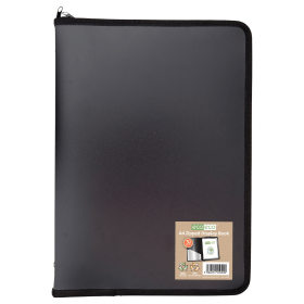 Eco Eco 50 Recycled Display Book 30 Zipped Pockets A4 Black 615712 F