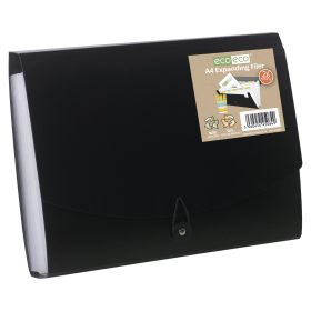 Eco Eco 50 Recycled Expanding File 26 Part A4 Black 583103 F