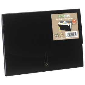Eco Eco 50 Recycled Expanding File 7 Part A4 Black 583102 F