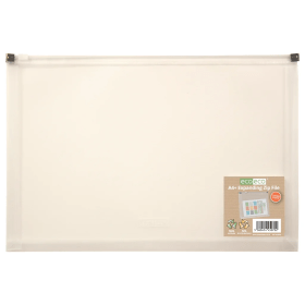 Eco Eco 50 Recycled Expanding Zip File A4 Clear 883702 F