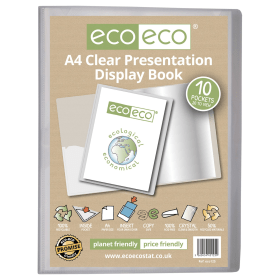 Eco Eco 50 Recycled Presentation Display Book 10 Pockets A4 Clear 819176 F