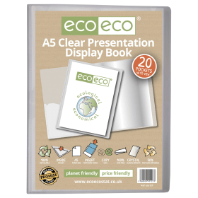 Eco Eco 50 Recycled Presentation Display Book 20 Pockets A5 Clea 819178 F