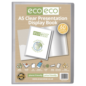Eco Eco 50 Recycled Presentation Display Book 60 Pockets A5 Clear 819180 F