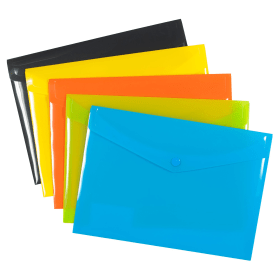 Eco Eco 50 Recycled Press Stud Wallets A6 Assorted 5 Pack 583097 F