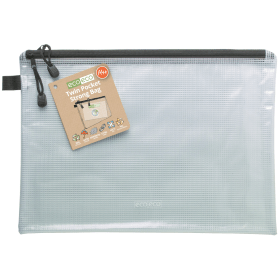 Eco Eco 90 Recycled Twin Pocket Strong Bag A4 Clear eco062 S 583092 F