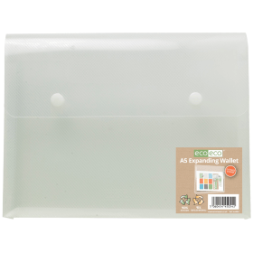 Eco Eco 95 Recycled Expanding 2 Stud Wallet A5 Clear 544739 F