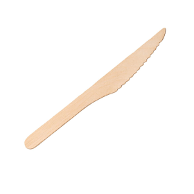 Economy Disposable Birch Wood Knife 16cm 100 Pack 904528 F