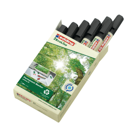 Edding 22 Ecoline Permanent Marker Chisel Tip Black 10 Pack 555361 F