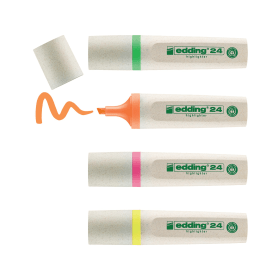 Edding 24 EcoLine Highlighter Assorted 4 Pack 555385 F