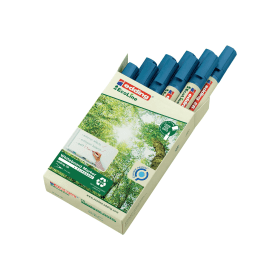 Edding 28 Ecoline Drywipe Markers Bullet Tip 1.5 3mm Line Blue 10 Pack 4 28003 555377 F
