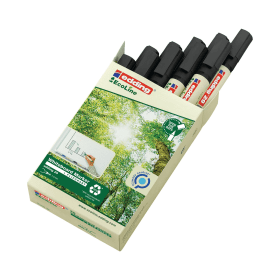 Edding 29 Ecoline Whiteboard Markers Chisel Tip 1 5mm Line Black 10 Pack 555380 F