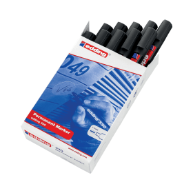 Edding 330 Permanent Marker Chisel Tip Black 10 Pack 152290 F