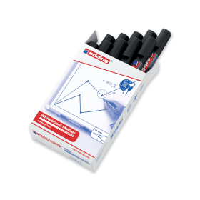 Edding 360 Drywipe Markers Bullet Tip 1.5 3mm Line Black 10 Pack 435998 F