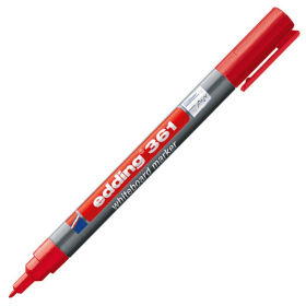 Edding 361 Extra Fine Whiteboard Marker Bullet Tip 1mm Line Red 4 361002