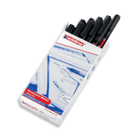 Edding 370 Permanent Marker Fine Tip Black 10 Pack 114275 F