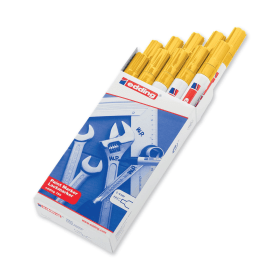Edding 750 Bullet Tip Paint Marker Medium Yellow 10 Pack 144650 F