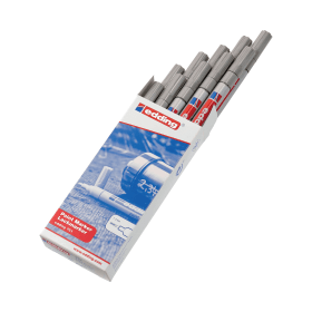 Edding 751 Bullet Tip Paint Marker Fine Silver 10 Pack 103958 F