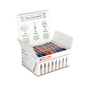 Edding Boardmarker 363 Whiteboard Markers Chisel Tip 1 5mm Line Assorted 50 Pack 888671 F