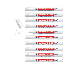 Edding Fine Marker Bullet Tip White 10 Pack 888658 F