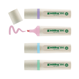 Edding e 24 4S EcoLine Highlighter Assorted 4 Pack 818362 F
