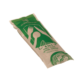 Edenware 4 in 1 Wooden Cutlery Meal Pack 500 Pack 885173 F