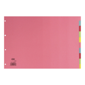 Elba 10 Part Card Divider Recycled Manilla A3 Assorted 100080772 364857 F