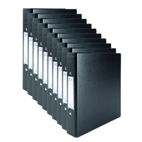 Elba 2 O Ring Binder 25mm A5 Black 10 Pack 177157 F
