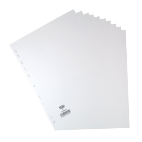 Elba Card Divider 10 Part 160gsm A4 White 100204881 364859 F