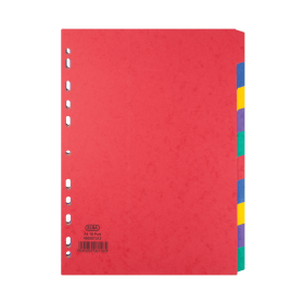 Elba Card Divider 10 Part 225gsm A4 Assorted 400007513 392481 F