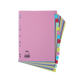 Elba Card Divider 15 Part 160gsm A4 Assorted 400007437 370311 F