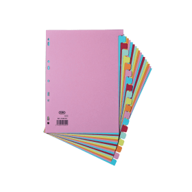 Elba Card Divider 20 Part 160gsm A4 Assorted 400007438 364864 F