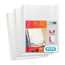 Elba Expanding Punched Pockets Top Opening A4 10 Pack 120587 F