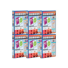 Elba Panorama A4 25mm 2 D Ring Presentation Binder Blue 6 Pack 400008412 171437 F
