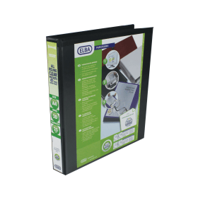 Elba Panorama A4 25mm 2D Ring Presentation Binder Black 6 Pack 400008411 134925 F