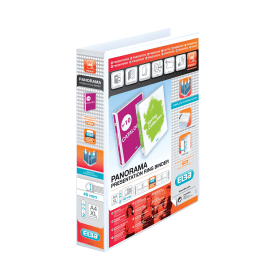 Elba Panorama A4 40mm 2D Presentation Ring Binder White 6 Pack 109214 F
