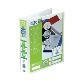 Elba Panorama A4 40mm 4 D Ring Presentation Binder White 400008419 159240 F