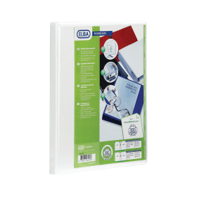 Elba Panorama A4 65mm 2 D Ring Presentation Binder White 4 Pack 400008048 133059 F